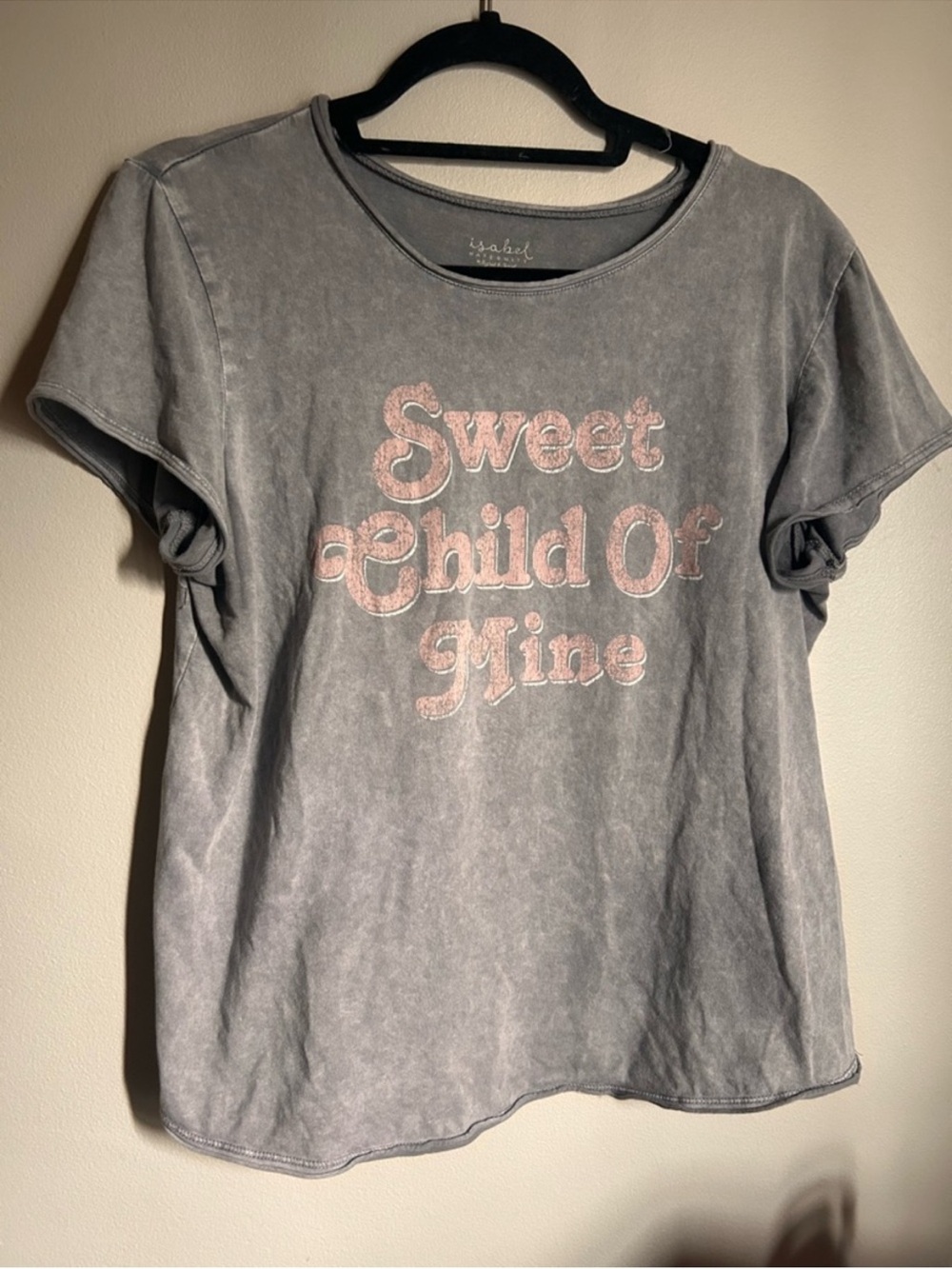 Women’s maternity Grey 'Sweet Child Of Mine' Graphic Tee size medium